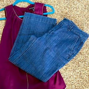 White House Black Market cropped trouser jeans